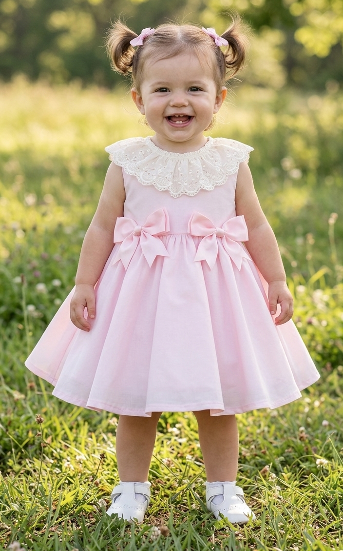 Girls pink Aline dress