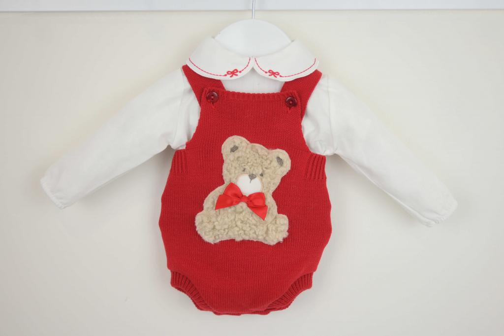 Red pex teddy romper