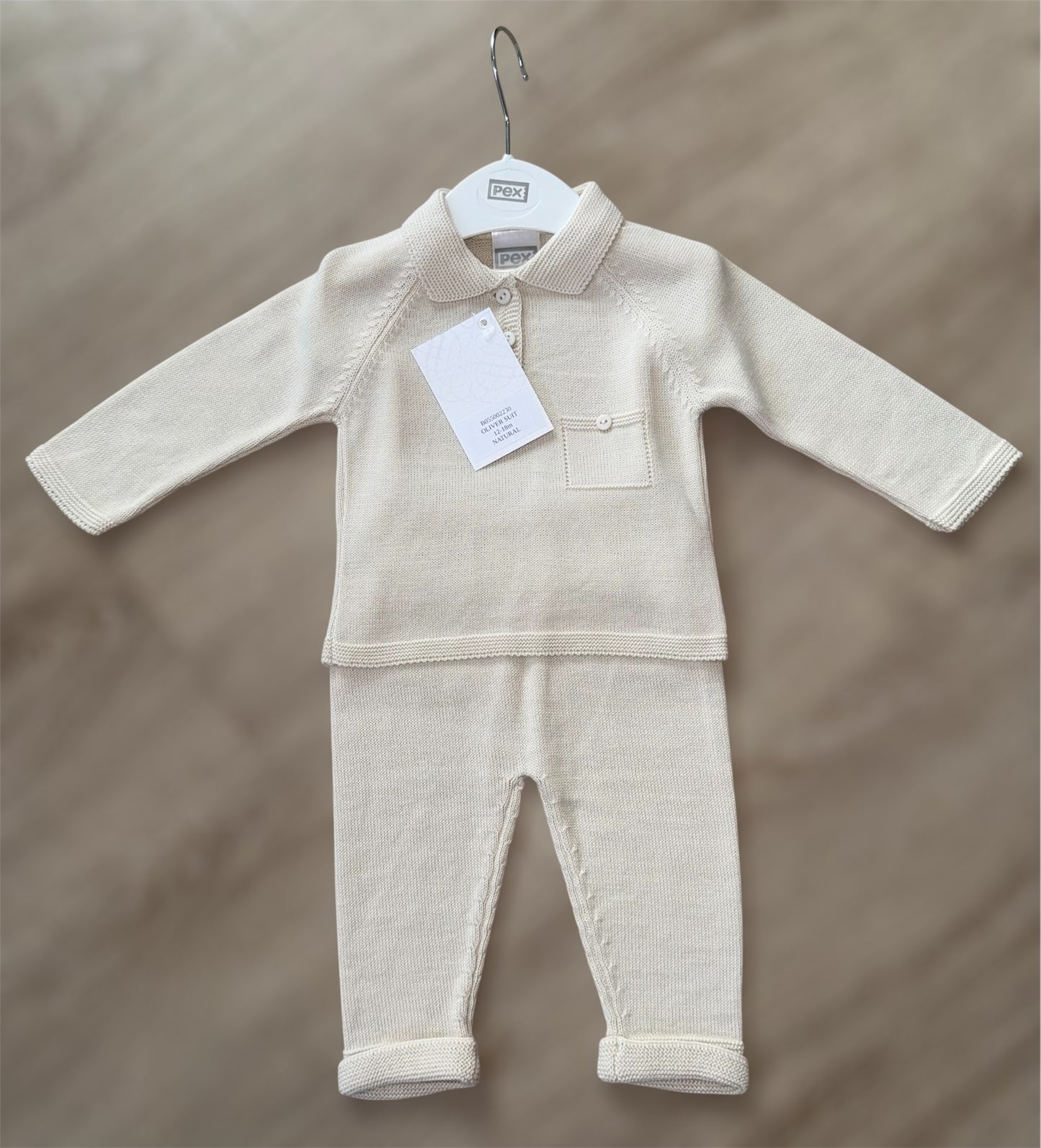 Boys Pex camel knitted set