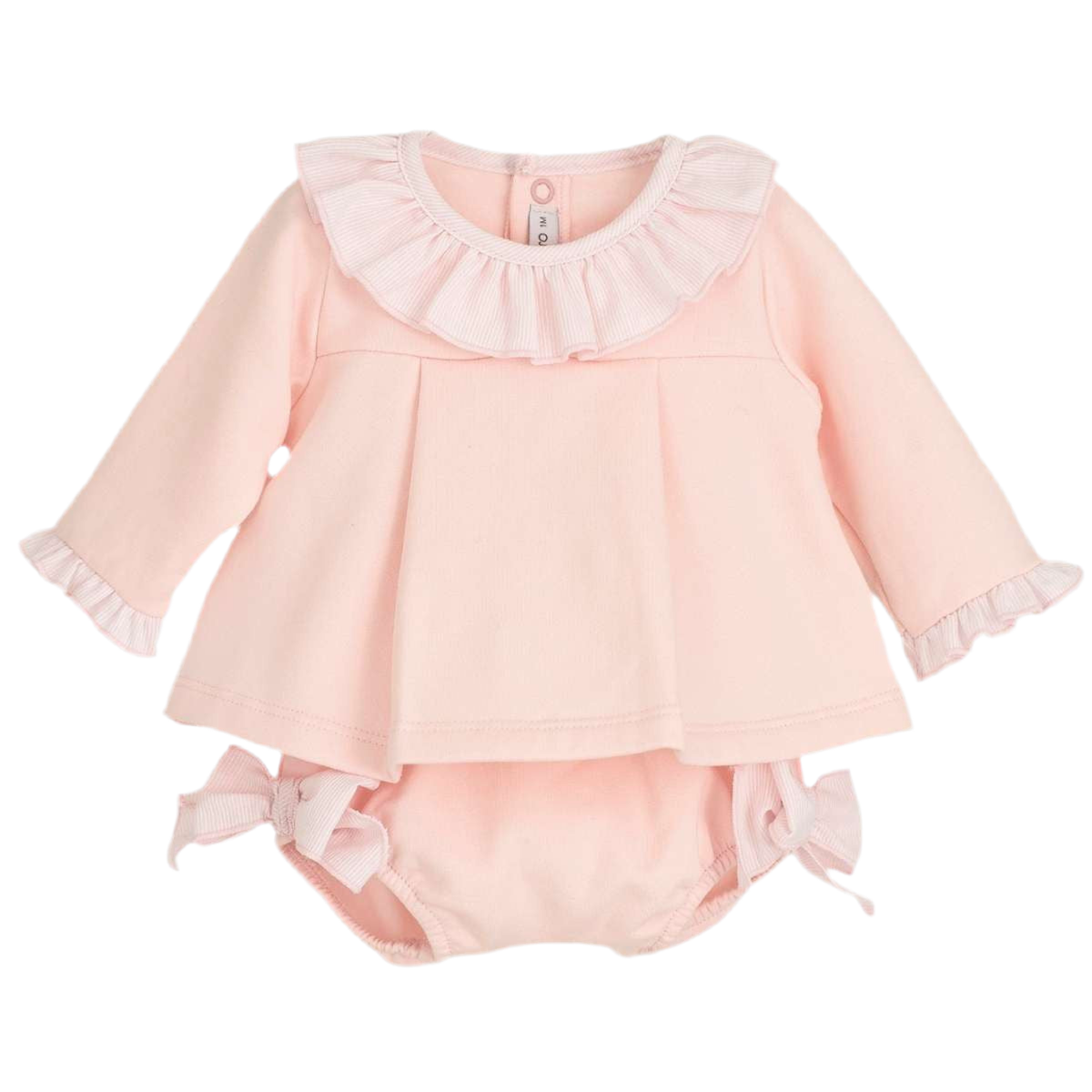 Pink Blouse And Romper Set