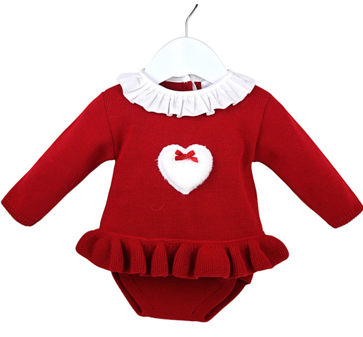 Red jam pant heart set