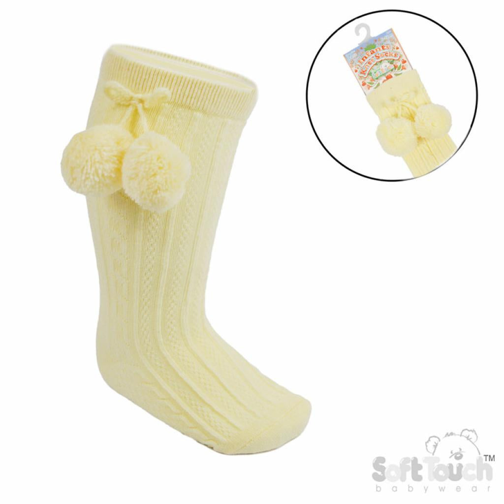 Knee high Pom Pom socks