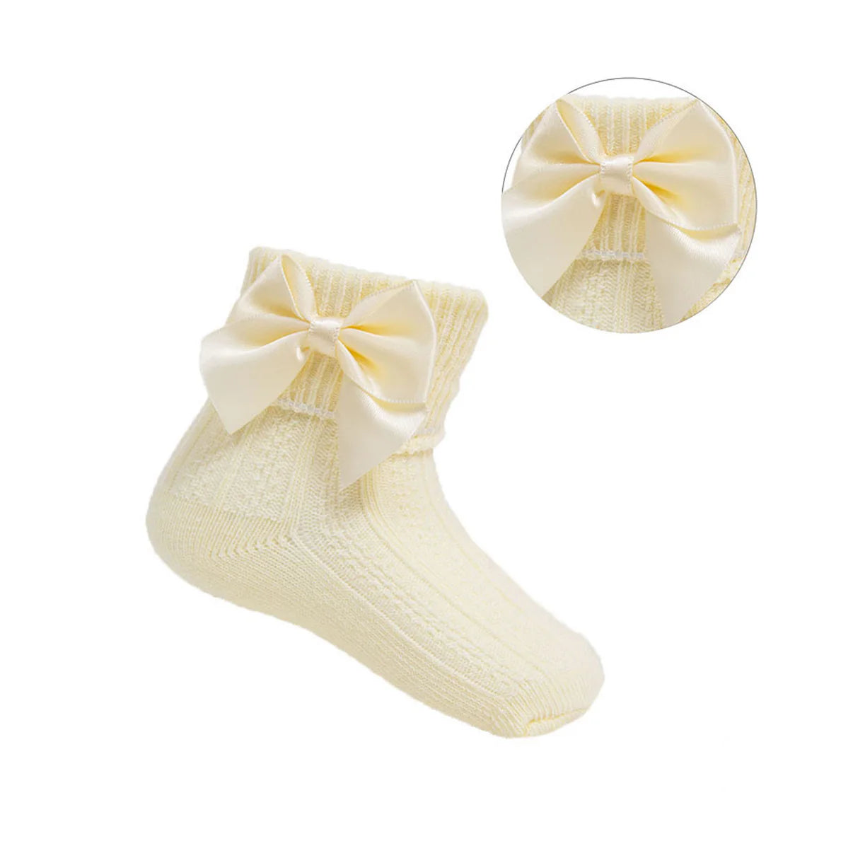 Lemon ankle bow socks