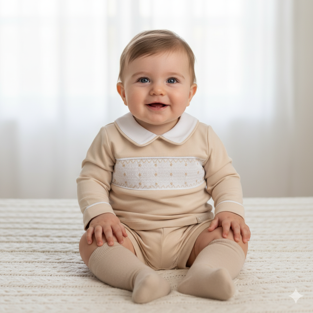 Baby boys camel two piece set