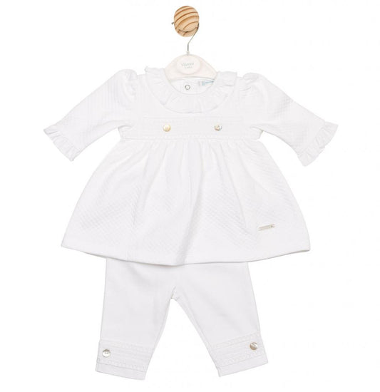 Baby girls Mintini baby white leggings set