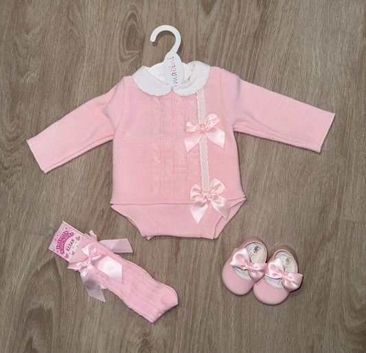 Baby girls bow jam pant set