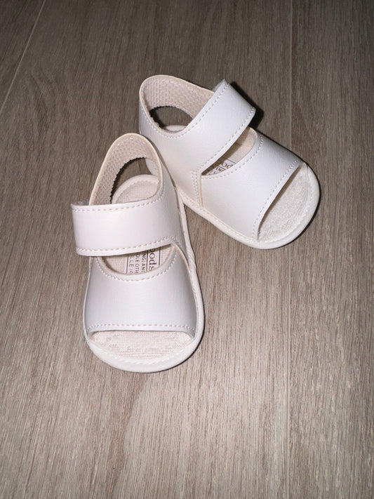 Baby boys white soft sole sandals