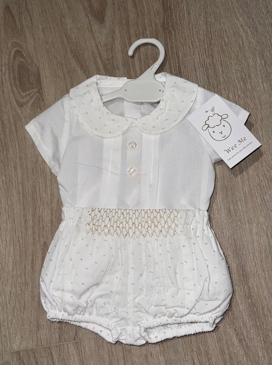 Baby boys smocked short set