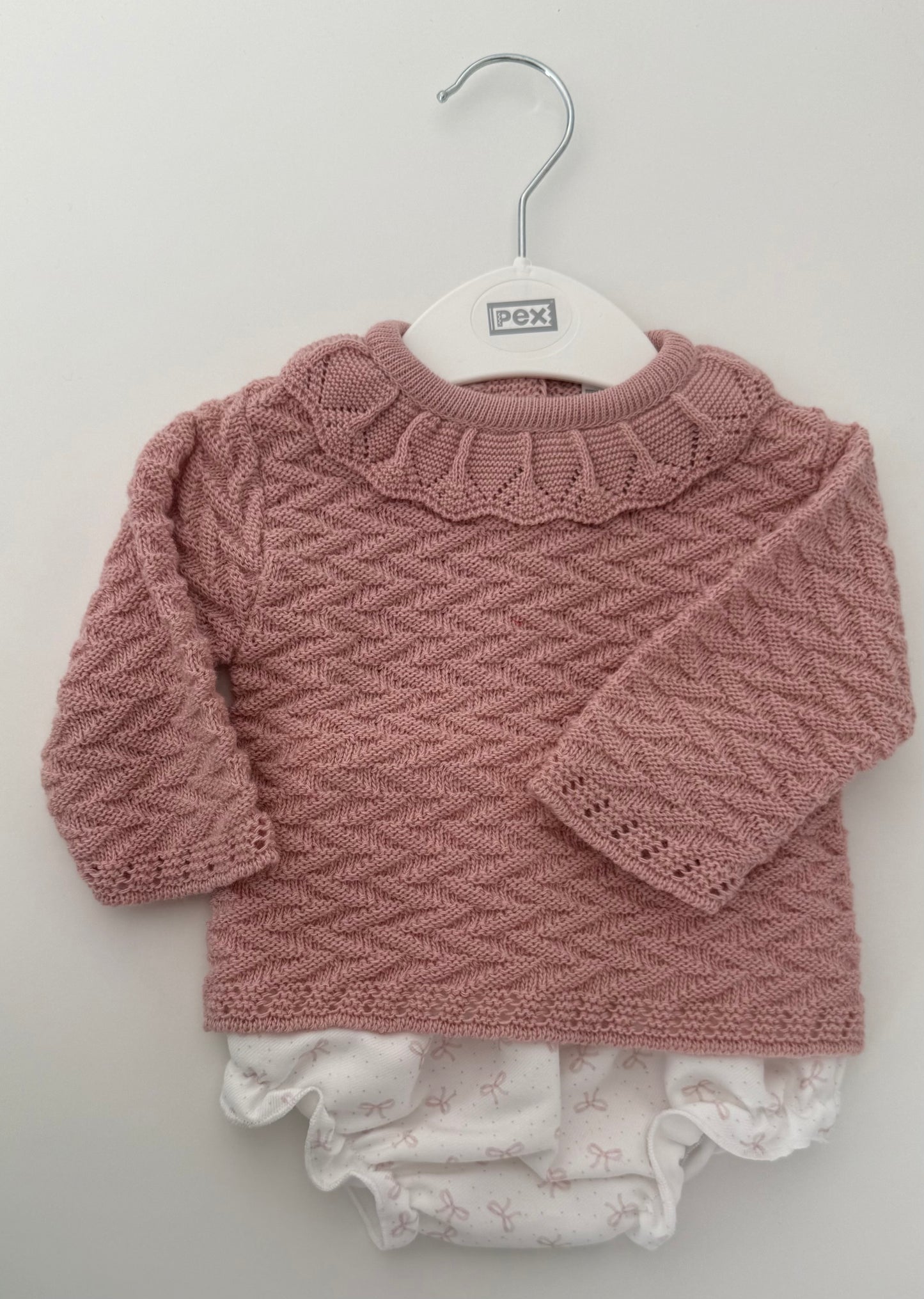 Sample - dusky pink bow print jam set