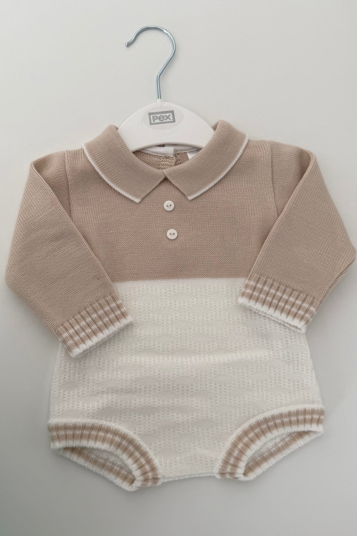 Sample - camel knit romper