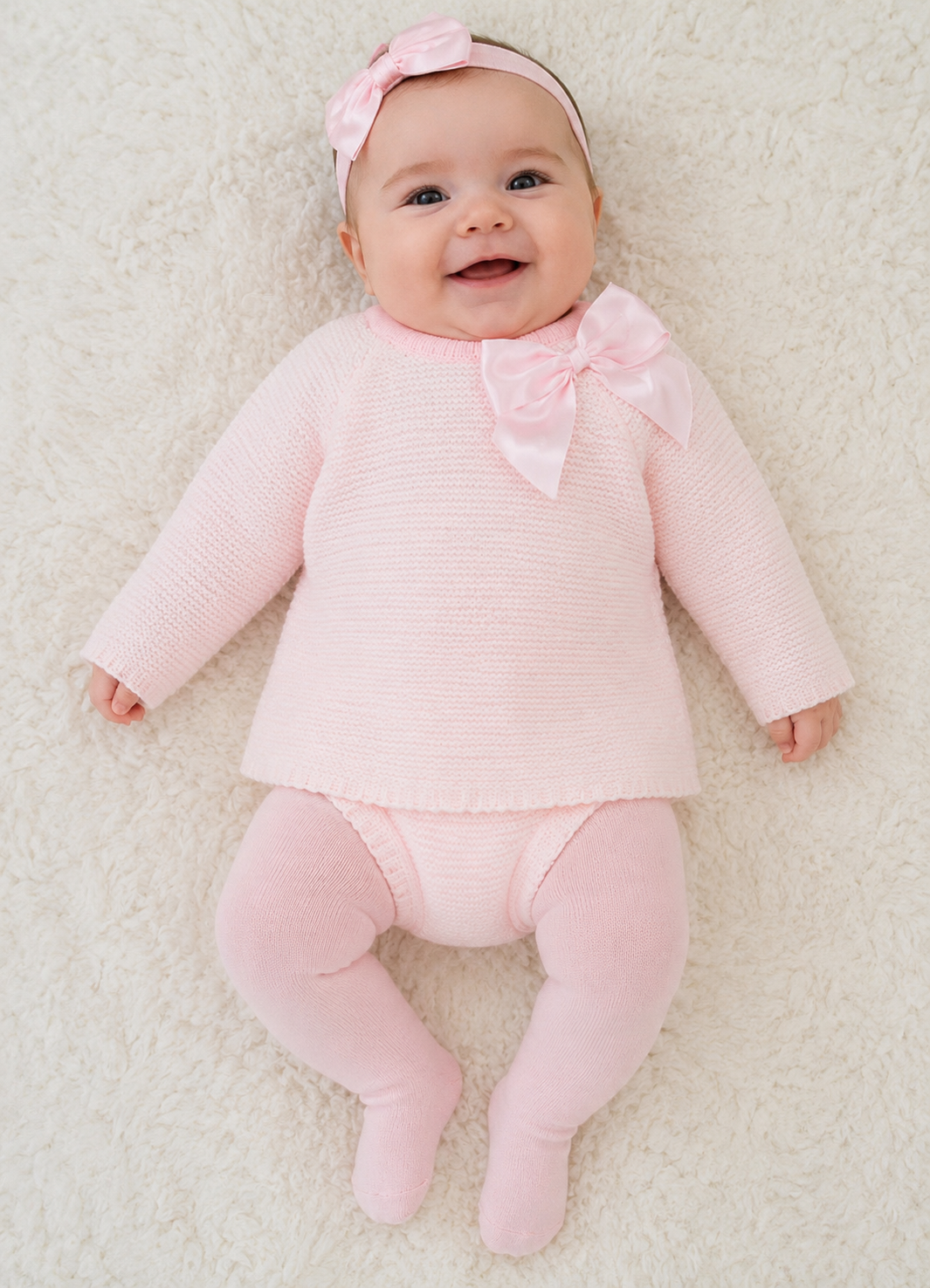 Baby girls knitted jam set