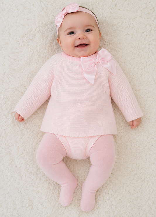 Baby girls knitted jam set