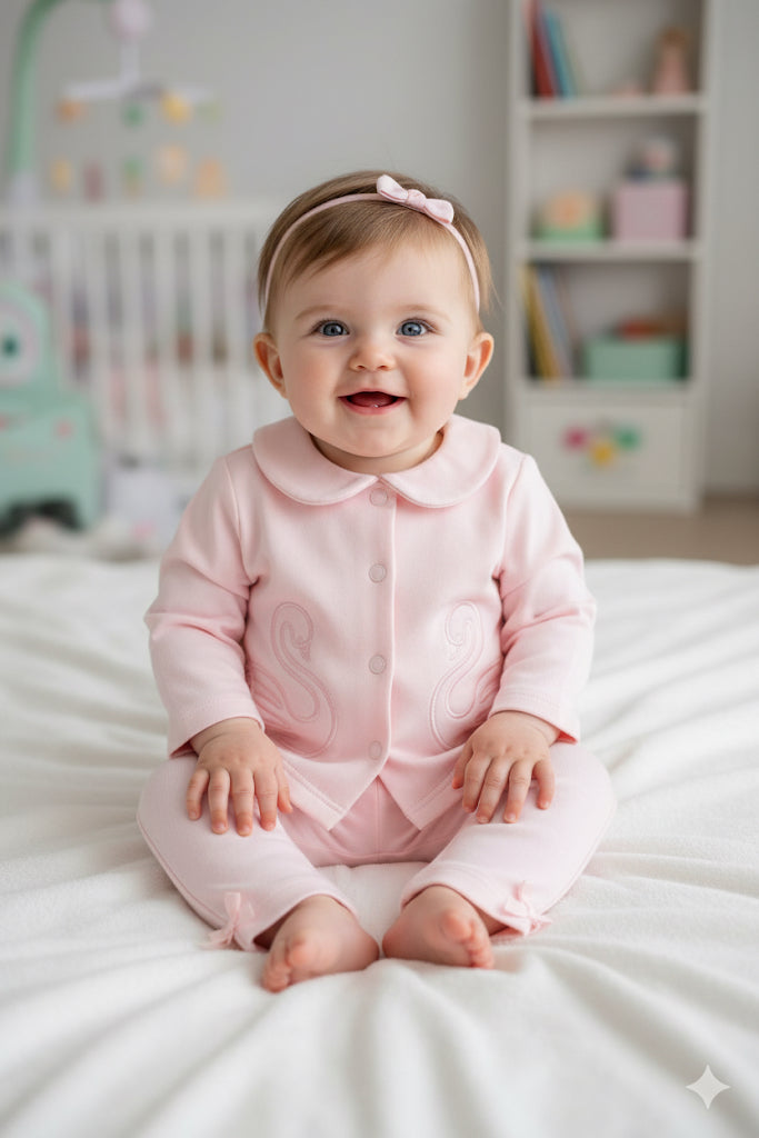 Baby girls swan leggings set with tshirt