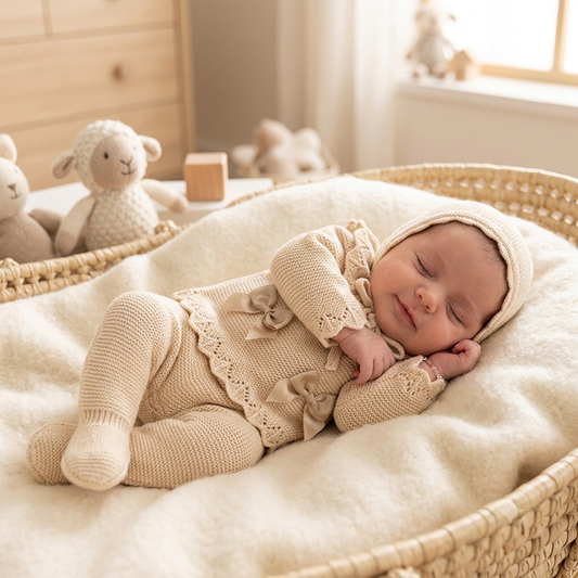 Baby girls baby camel knitted set