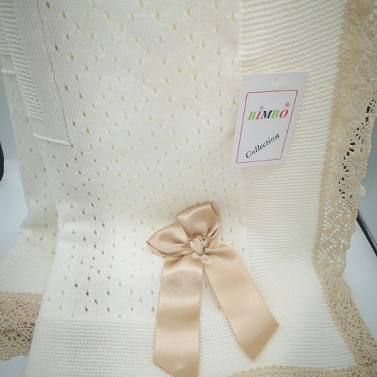 Cream and camel shawl