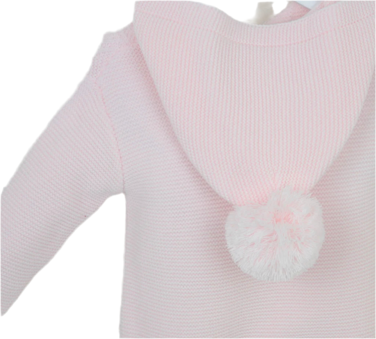 Baby girls pink knitted pram suit