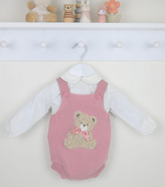 Dusky pink pex teddy romper