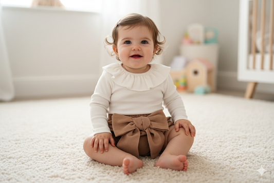 Cream and camel jam pant set