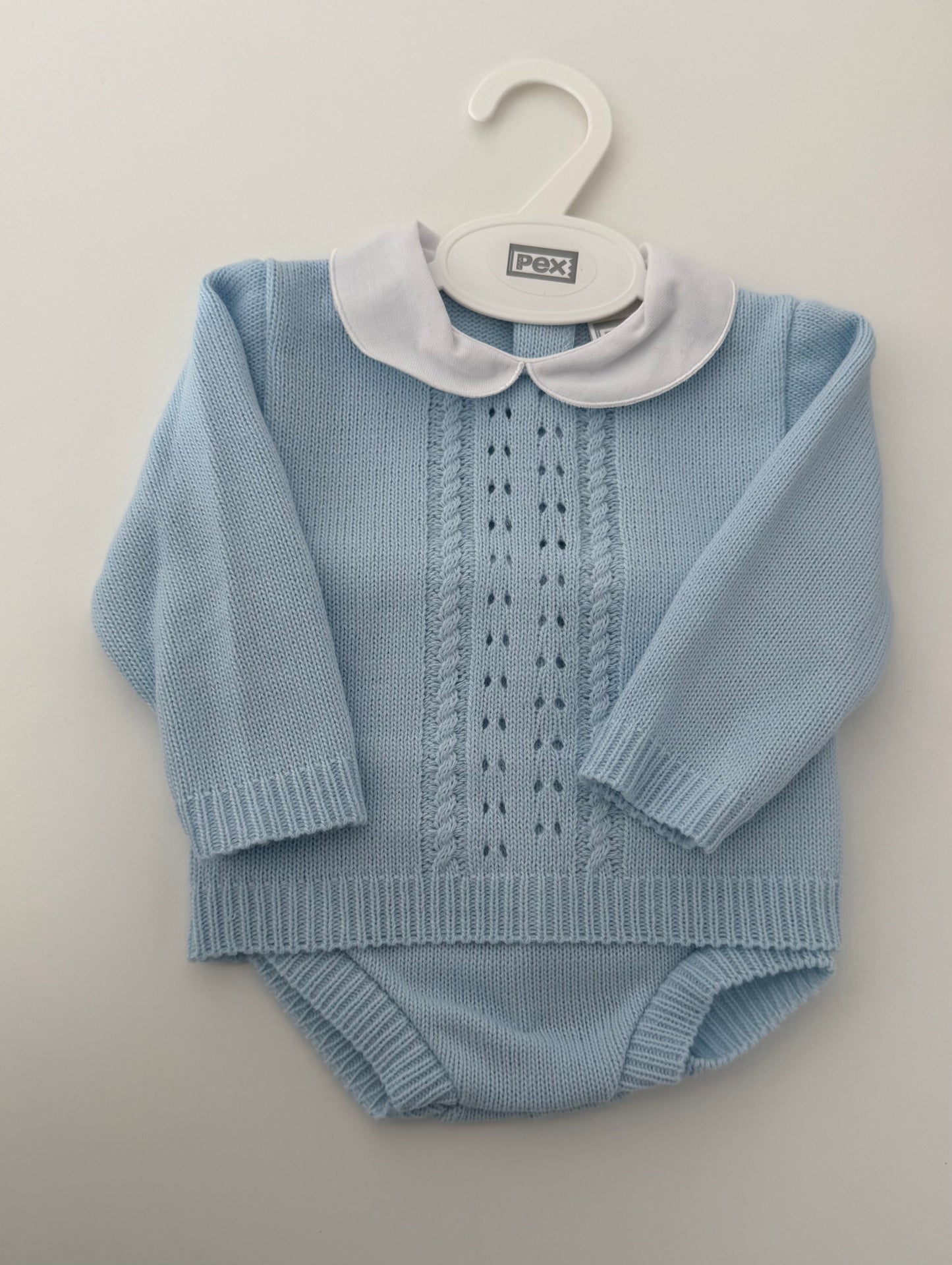 Sample - blue knit jam set
