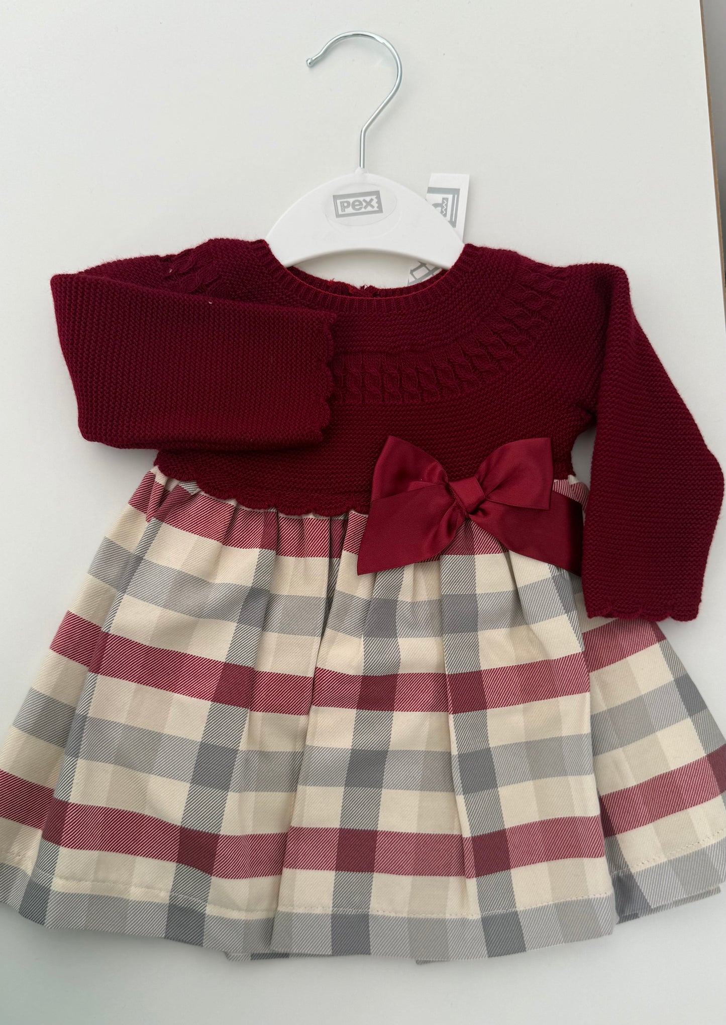 Sample - Burgundy check dress