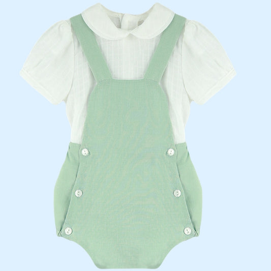 PRE ORDER baby boys green romper