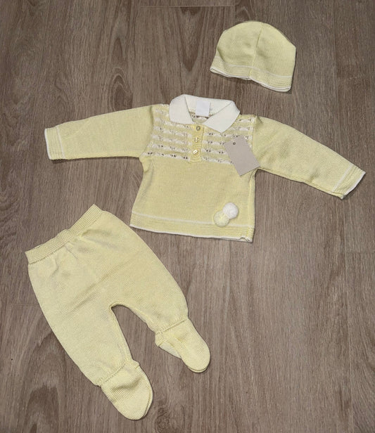 Lemon fine knit 3 piece set