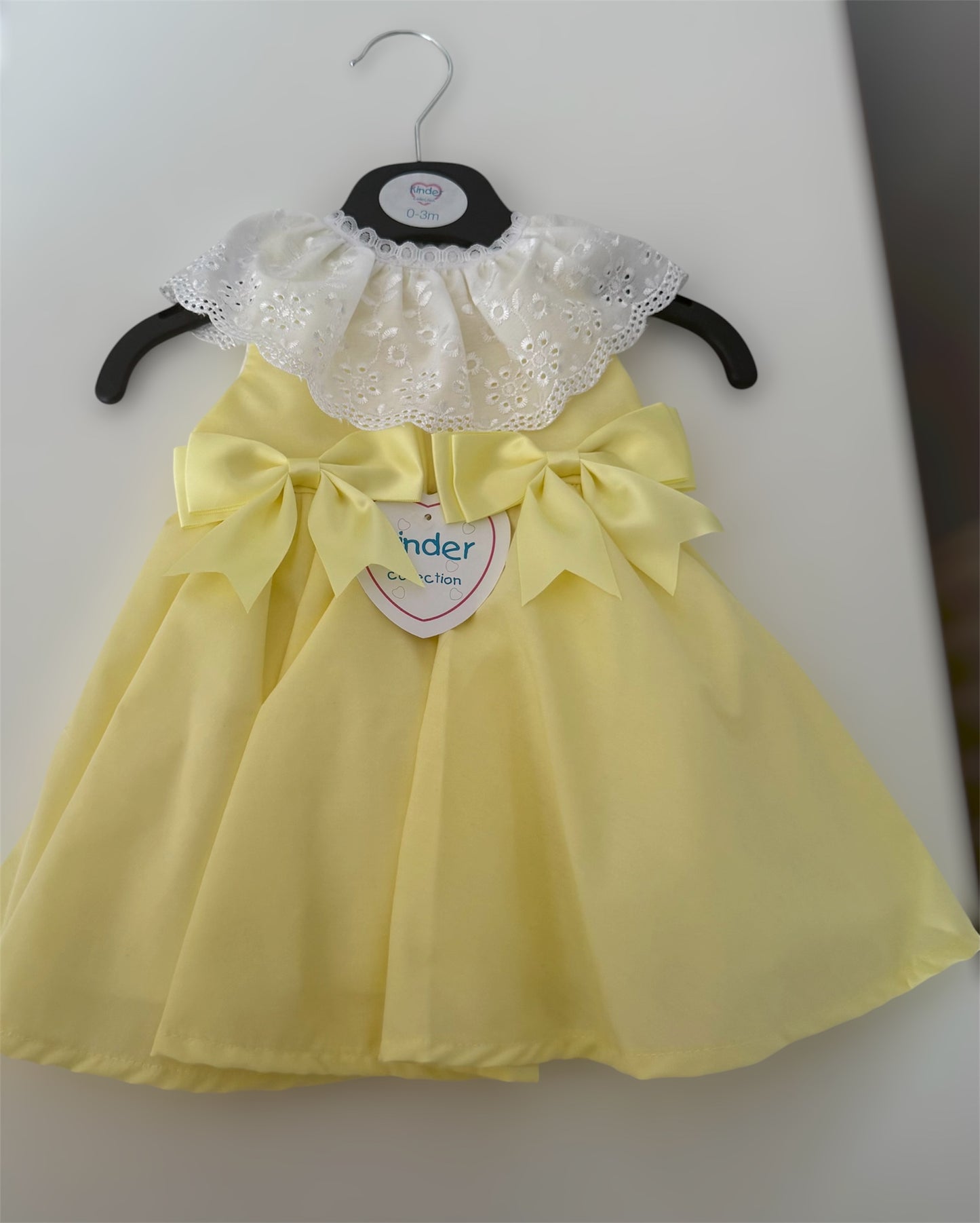 Girls yellow Aline dress