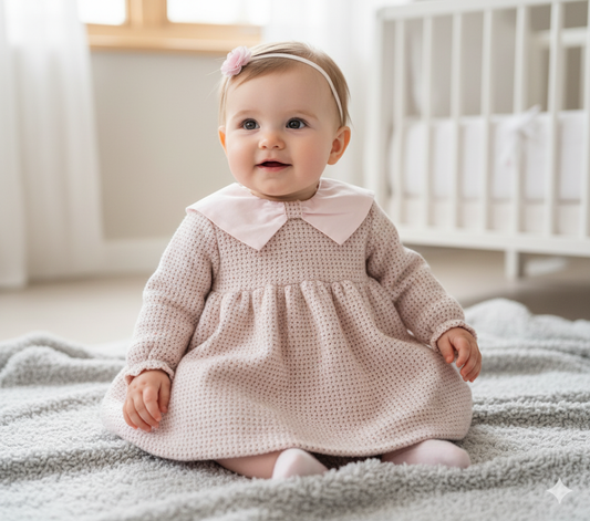 Wee mee peach dress and pants set