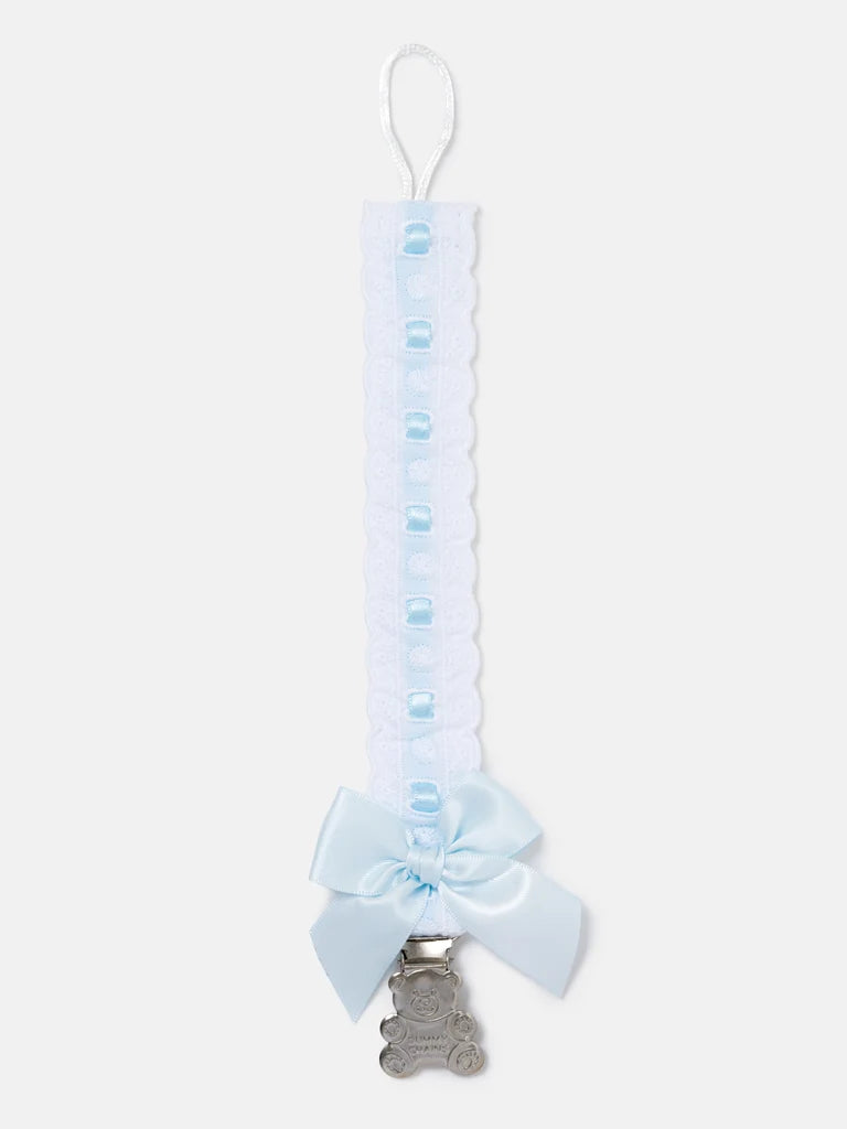 White and blue dummy clip
