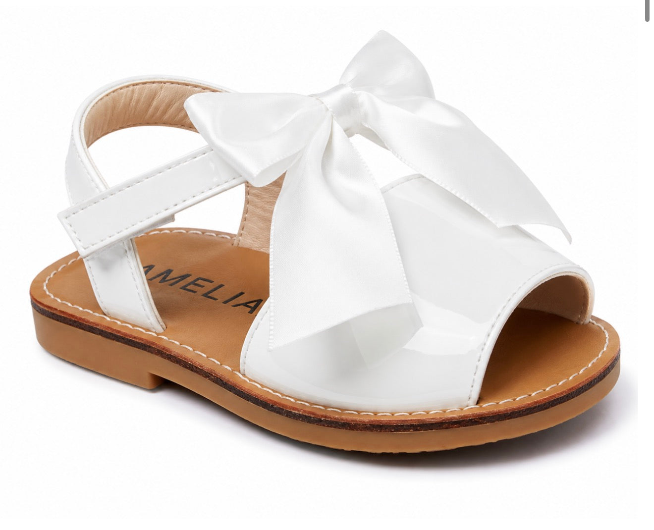 White bow sandals