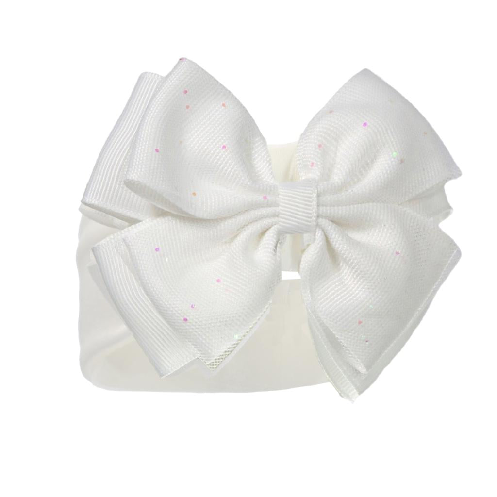 Cream soft bow headband