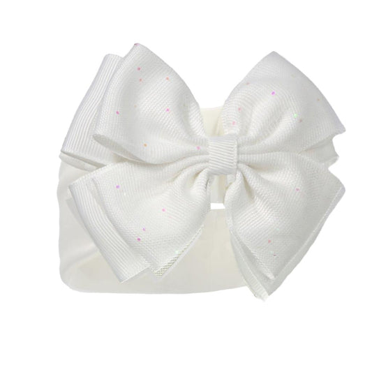 Cream soft bow headband