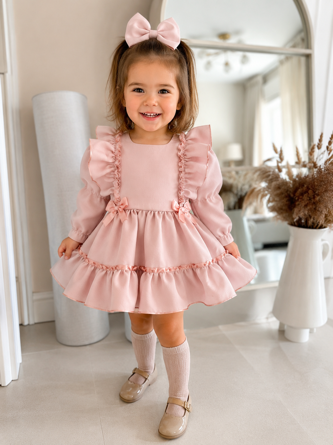 Pink puffball dress