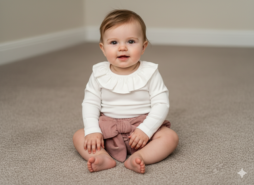 Cream and dusky pink jam pant set