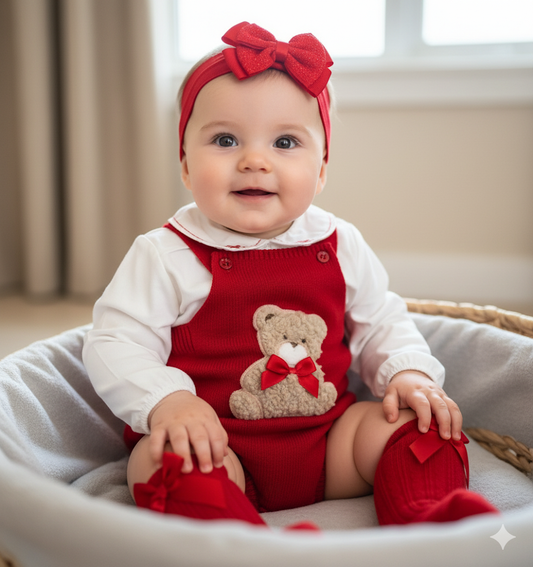 Red pex teddy romper